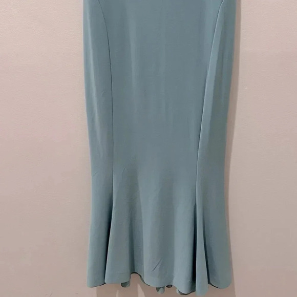 Norma Kamali Strapless Fishtail Midi Dress in Vintage Mint sz L - Picture 7 of 14